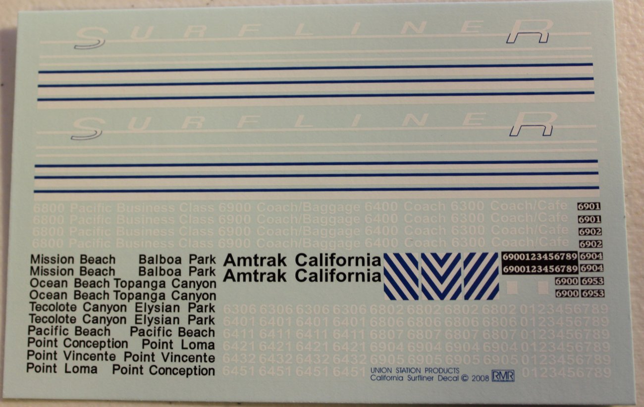 ho scale amtrak surfliner