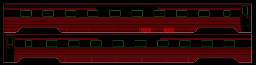 #4068F ATSF PS Fluted Side 17 Roomette-1 Section Sleeper
