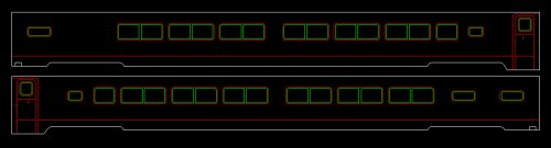 #9619-024 Budd PRR Slab Side Coach Bar Lounge